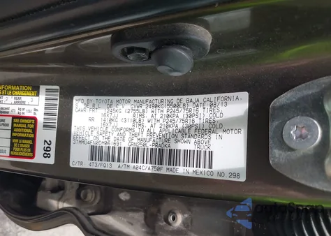 2013 Toyota Tacoma Base V6 z USA, uszkodzony, nr VIN 3TMMU4FN0DM061691